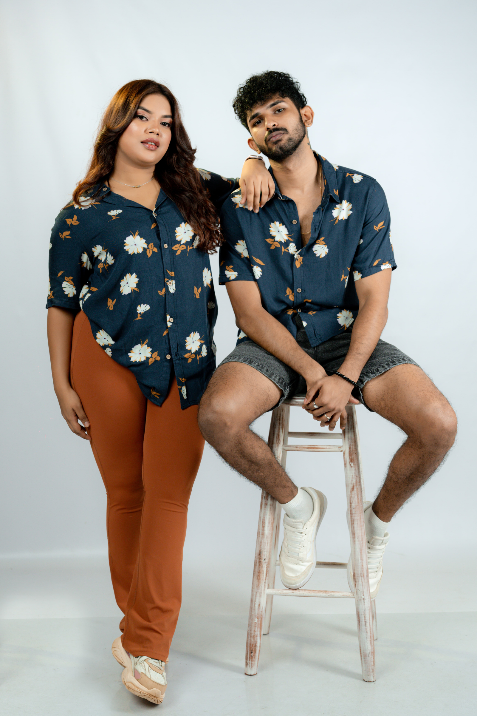 Floral printed unisex shirt Floral printed unisex shirt